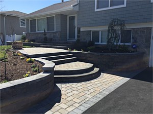 old bethpage brick stoop planter wall square edging walkway asphalt toffee onyx cambridge 6x9